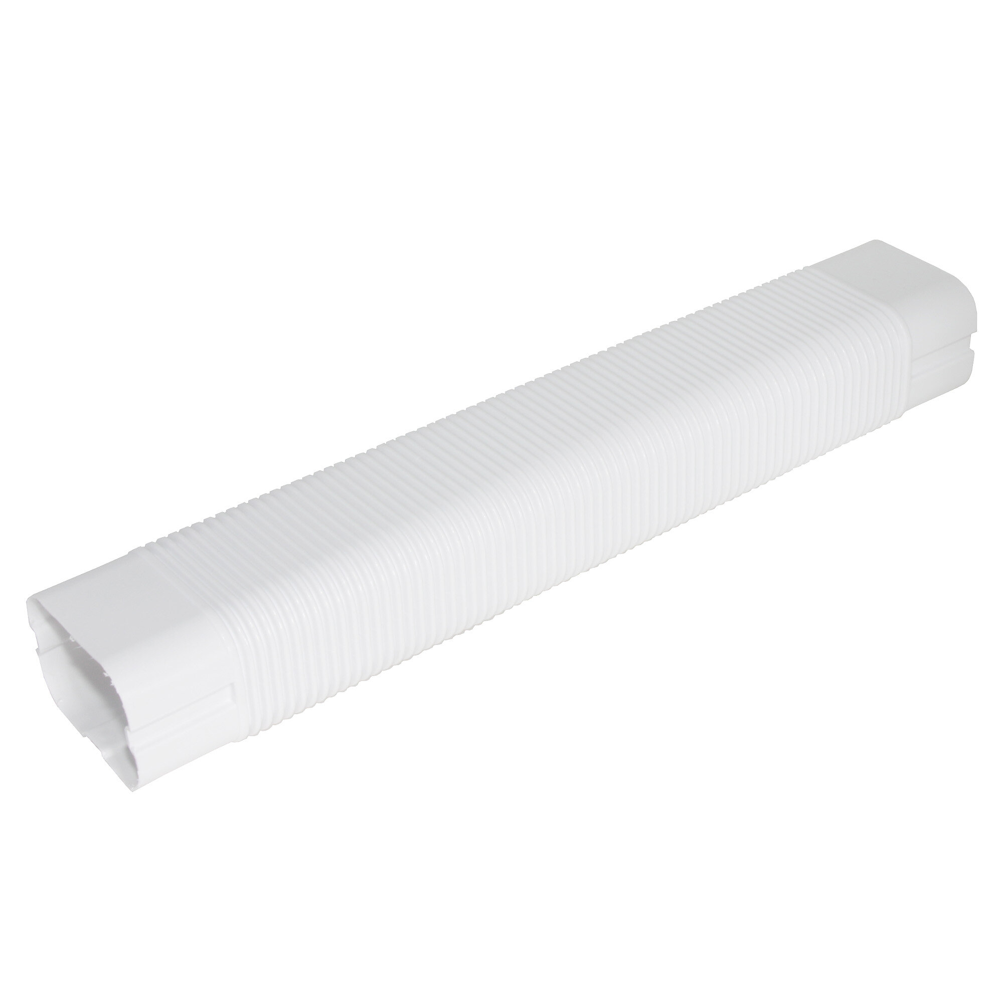 Saukalt Wandanschlussstück TM 100 EXC – Für Kältemittelleitungs-Kanalsystem, Weiß, 98x73 Mm, Inkl. Click-Befestigung & Durchrutschsicherung