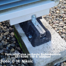 2x Bodenkonsole EXTREME 100-8 (1200mm) für Klimaaussengerät, VRV-/VRF-Geräte, Wärmepumpe (Tragkraft 750kg je Fuß)