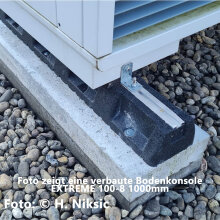 2x Bodenkonsole EXTREME 100-8 (1200mm) für Klimaaussengerät, VRV-/VRF-Geräte, Wärmepumpe (Tragkraft 750kg je Fuß)