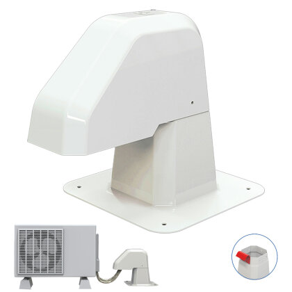 PVC Flach-Dachdurchführung "TSPAT" - 200x200x400 / Abdeckung für Kältemittelleitungen