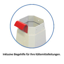PVC Flach-Dachdurchführung "TSPAT" - 350x200x400 / Abdeckung für Kältemittelleitungen