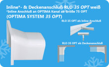In-Line Anschluss f. 75 - OPT bis 135 - OPT Kanal (RLO 35 - OPT), weiß