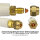 10er-Set Dichtungskappen aus Kupfer für Bördelmuttern 3/8" SAE mit Loch-Ø 9,52mm