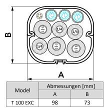 Kanal (T 100 - EXC), 2 Meter lang, elfenbein (RAL 9002)