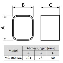Kanal-Verbinder (MG 100 - EXC), elfenbein (RAL 9002)
