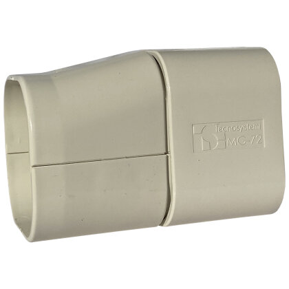 Kanal Rotation 90° (MRU 100 - EXC) mit Kanal Verbinder, elfenbein (RAL 9002)