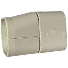 Kanal Rotation 90° (MRU 100 - EXC) mit Kanal Verbinder, elfenbein (RAL 9002)