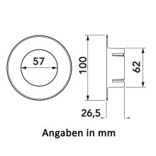 Mauerdurchbruch KA mit 1000mm Hülse, (1x Hülse & 2x Rosette RA)