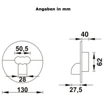 Mauerdurchbruch KA-RFE mit 1000mm Hülse, (1x Hülse & 1x Rosette RA + 1x Flansch RFE)