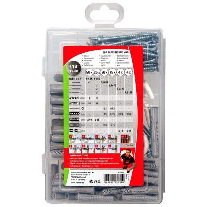 fischer Meister-Box Universaldübel UX + Schraube +...