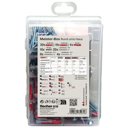 fischer Meister-Box Rund ums Haus + Schrauben (91 Teile)