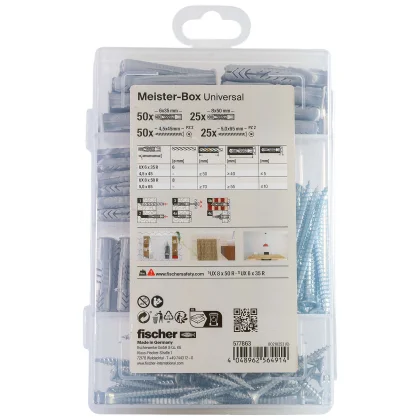 fischer Meister-Box Universal + Schrauben (150 Teile)