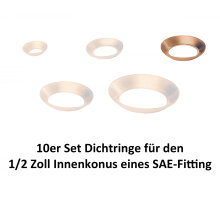 10er Set Dichtringe für 1/2" SAE 45°...