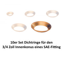 10er Set Dichtringe für 3/4" SAE 45°...