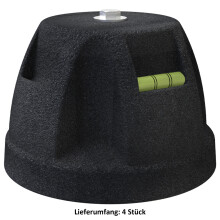 4x Antivibrationsfuß ZEUS, Höhe 107 mm (500kg gesamt) für Aussengeräte u. Ä.