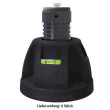 4x Antivibrationsfuß ZEUS R,  Höhe 130-150 mm (500kg gesamt)