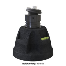 4x Antivibrationsfuß ZEUS HA short, Höhe 150-205 mm  & Neigung 0-15° (500kg gesamt) SCD500279