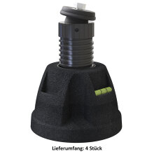 4x Antivibrationsfuß ZEUS HA long, Höhe 200-255 mm  & Neigung 0-15° (500kg gesamt) SCD500280