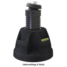 6x Antivibrationsfuß ZEUS HA long, Höhe 200-255 mm  & Neigung 0-15° (500kg gesamt) SCD500351