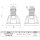 6x Antivibrationsfuß ZEUS HA long, Höhe 200-255 mm  & Neigung 0-15° (500kg gesamt) SCD500351