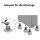 6x Antivibrationsfuß ZEUS HA long, Höhe 200-255 mm  & Neigung 0-15° (500kg gesamt) SCD500351
